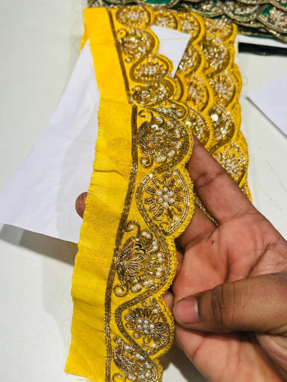 K.R KASAT - Yellow Colour Lace